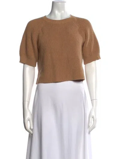 Pre-owned Apiece Apart Crew Neck Short Sleeve Top In Brown