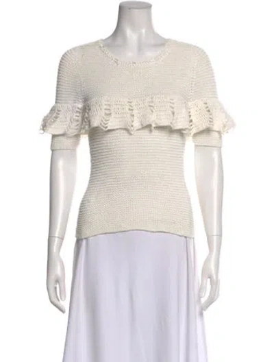 Pre-owned Apiece Apart Crew Neck Short Sleeve Top In Neutral