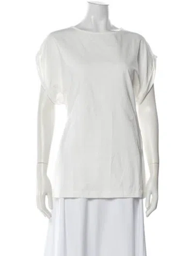 Pre-owned Apiece Apart Crew Neck Short Sleeve Top In White