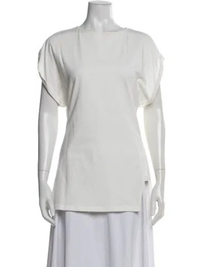 Pre-owned Apiece Apart Crew Neck Short Sleeve Top In White