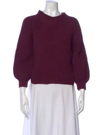 Pre-owned Apiece Apart Crew Neck Sweater In Burgundy
