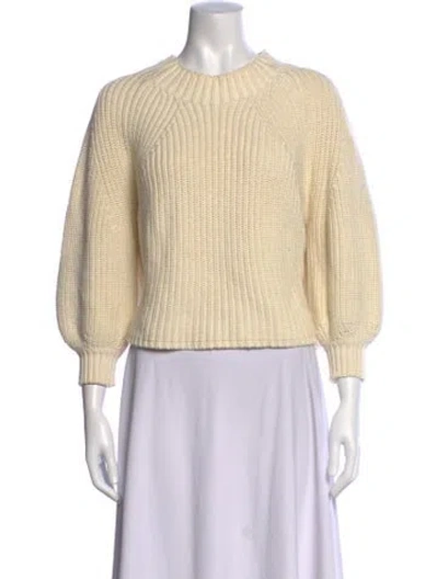 Pre-owned Apiece Apart Crew Neck Sweater In White