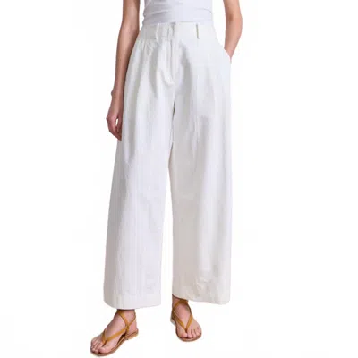 Apiece Apart Cropped Cybil Trouser In Cream In White