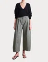 Apiece Apart Cropped Cybil Trouser In Thyme In Gray