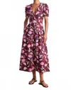 Apiece Apart Dia Maxi Dress In Essa Floral Merlot In Multi