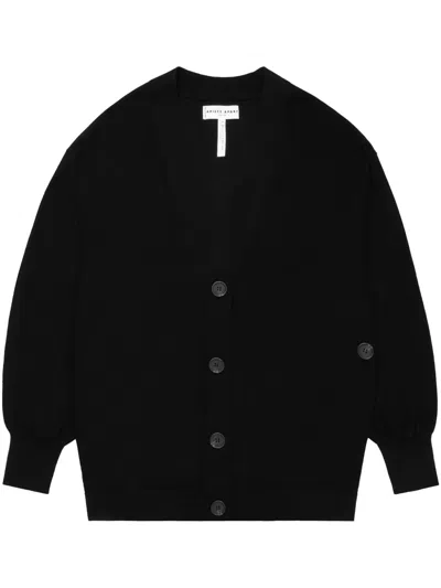 Apiece Apart Drippy Tissue Cardigan In Schwarz