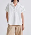 Apiece Apart Easy Pop-over Henley Top In Cream In White