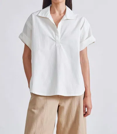 Apiece Apart Easy Pop-over Henley Top In Cream In White