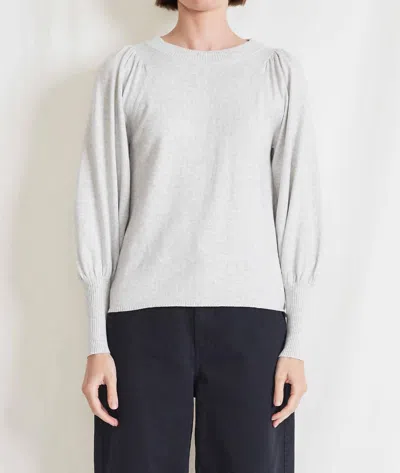 Apiece Apart Eco Dewi Puff Sleeve Crew Top In Grey In Gray