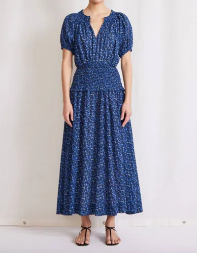 Apiece Apart Esparta Maxi Dress In Spagliato Floral Blue