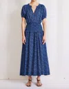 Apiece Apart Esparta Maxi Dress In Spagliato Floral Blue In Multi