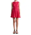 Apiece Apart Fabiana Sleeveless Shirred Mini Dress In Pink