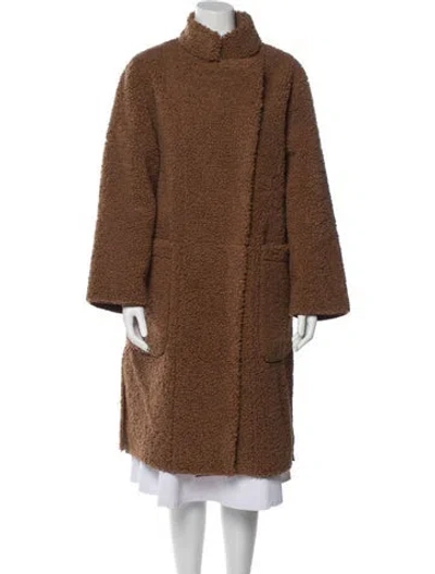 Pre-owned Apiece Apart Faux Fur Coat In Brown