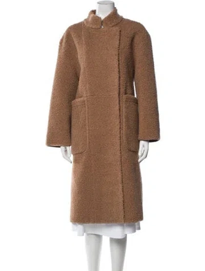 Pre-owned Apiece Apart Faux Fur Coat In Brown