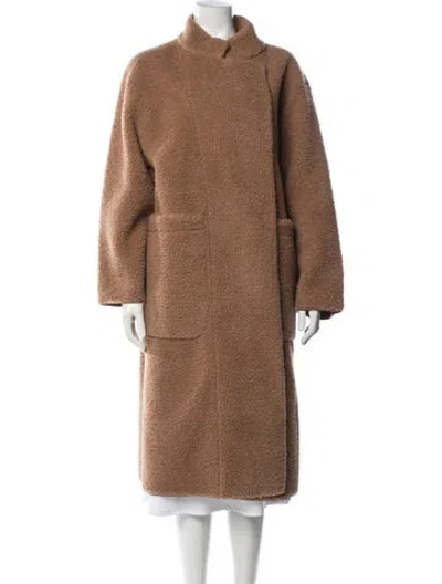 Pre-owned Apiece Apart Faux Fur Coat In Brown