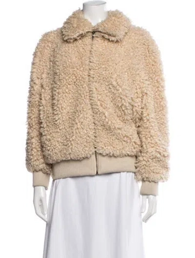 Pre-owned Apiece Apart Faux Fur Coat In Neutral