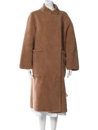 Pre-owned Apiece Apart Faux Fur Faux Fur Coat In Brown