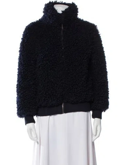 Pre-owned Apiece Apart Faux Fur Jacket In Black