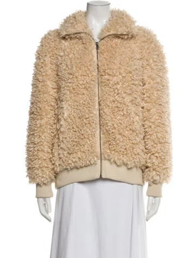 Pre-owned Apiece Apart Faux Fur Jacket In Neutral