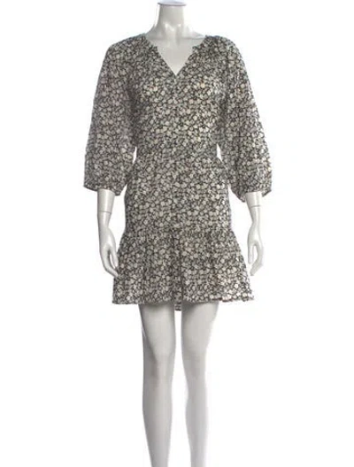 Pre-owned Apiece Apart Floral Print Knee-length Dress W/ Tags In Black