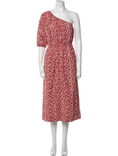 Pre-owned Apiece Apart Floral Print Long Dress W/ Tags In Red