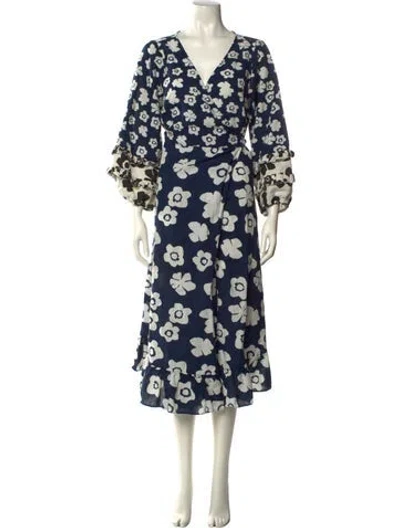 Pre-owned Apiece Apart Floral Print Midi Length Dress In Multi