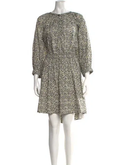 Pre-owned Apiece Apart Floral Print Mini Dress In Black