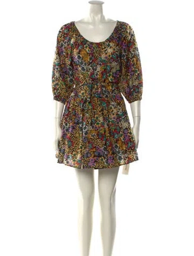 Pre-owned Apiece Apart Floral Print Mini Dress In Multi