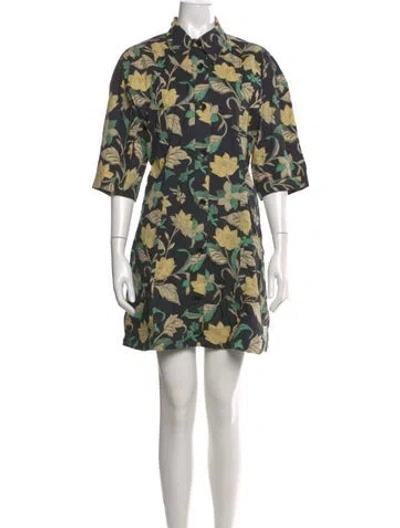 Pre-owned Apiece Apart Floral Print Mini Dress In Multi