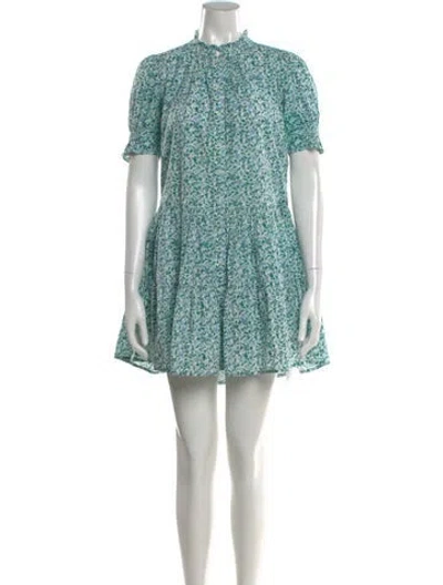Pre-owned Apiece Apart Floral Print Mini Dress In Multi