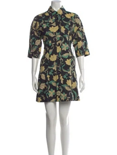 Pre-owned Apiece Apart Floral Print Mini Dress In Multi