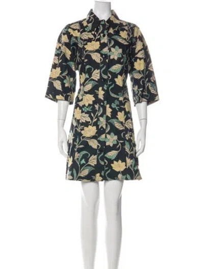 Pre-owned Apiece Apart Floral Print Mini Dress In Multi