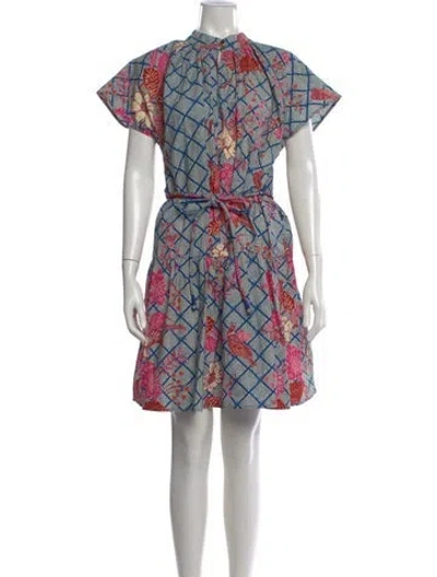 Pre-owned Apiece Apart Floral Print Mini Dress In Multi