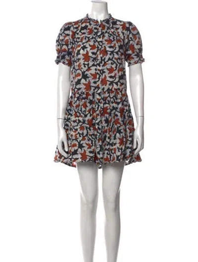 Pre-owned Apiece Apart Floral Print Mini Dress In Multi
