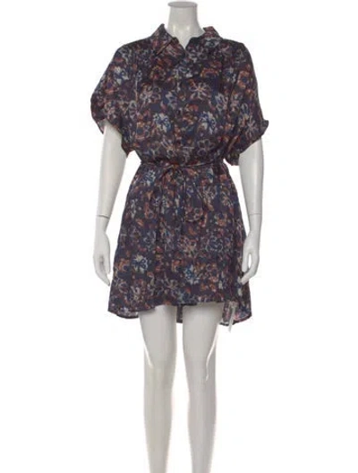 Pre-owned Apiece Apart Floral Print Mini Dress W/ Tags In Black