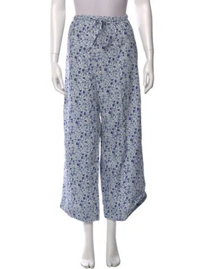 Pre-owned Apiece Apart Floral Print Wide Leg Pants In Multi