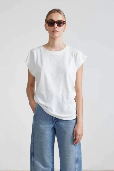Apiece Apart Fuerza Crewneck Tee In Cream In White
