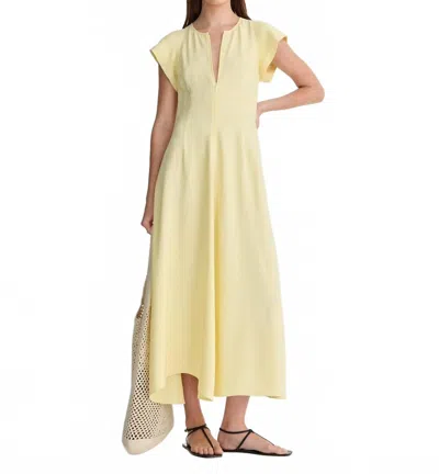 Apiece Apart Gisa Zip Dress In Double Cream In Yellow