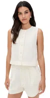 Apiece Apart Godet Tank Cream In White