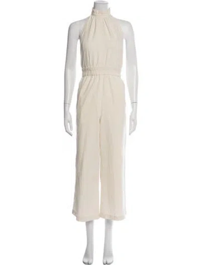 Pre-owned Apiece Apart Halterneck Jumpsuit In Neutrals