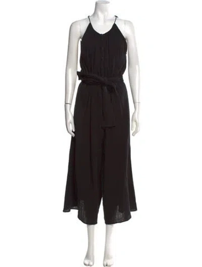 Pre-owned Apiece Apart Halterneck Midi Length Dress In Black