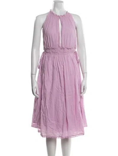 Pre-owned Apiece Apart Halterneck Midi Length Dress In Pink