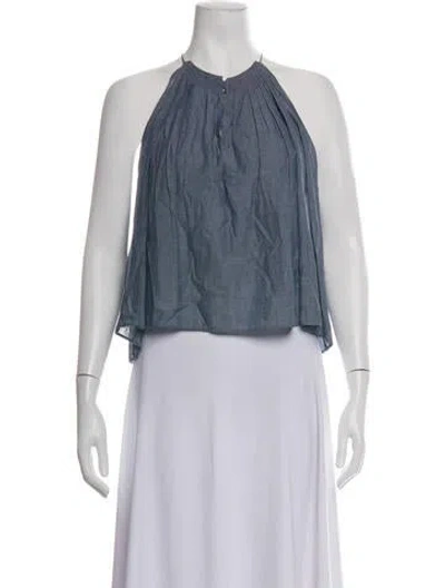 Pre-owned Apiece Apart Halterneck Sleeveless Blouse In White