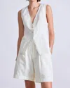 Apiece Apart Helena V-neck Vest In Cream In White