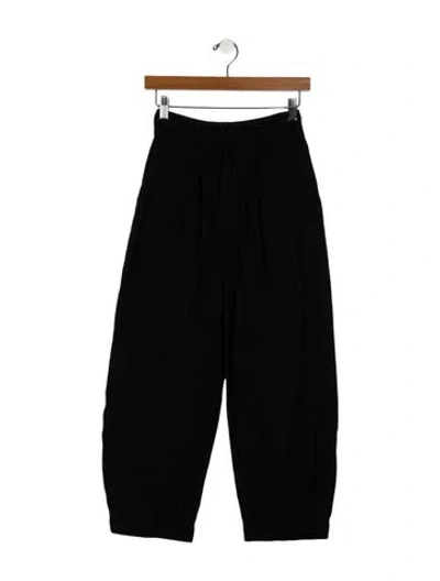 Pre-owned Apiece Apart High-rise Straight Leg Jeans In Black