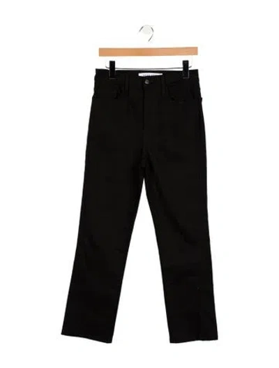 Pre-owned Apiece Apart High-rise Straight Leg Jeans In Black