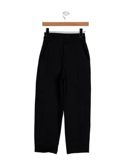 Pre-owned Apiece Apart High-rise Straight Leg Jeans In Black