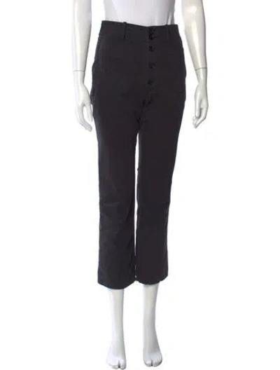 Pre-owned Apiece Apart High-rise Straight Leg Jeans In Black