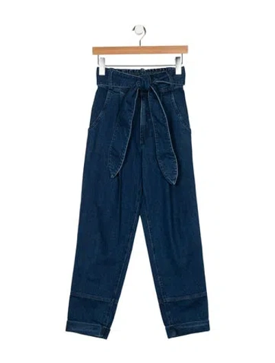 Pre-owned Apiece Apart High-rise Straight Leg Jeans In Blue