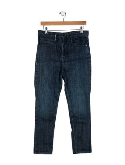 Pre-owned Apiece Apart High-rise Straight Leg Jeans In Blue